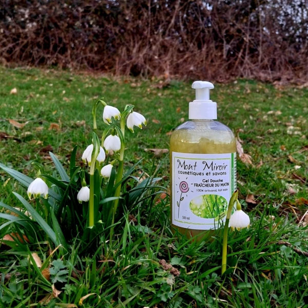 Gel douche Fraicheur du Matin avec les perces neige