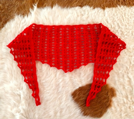 mini châle en crochet 100% laine atelier du mont miroir