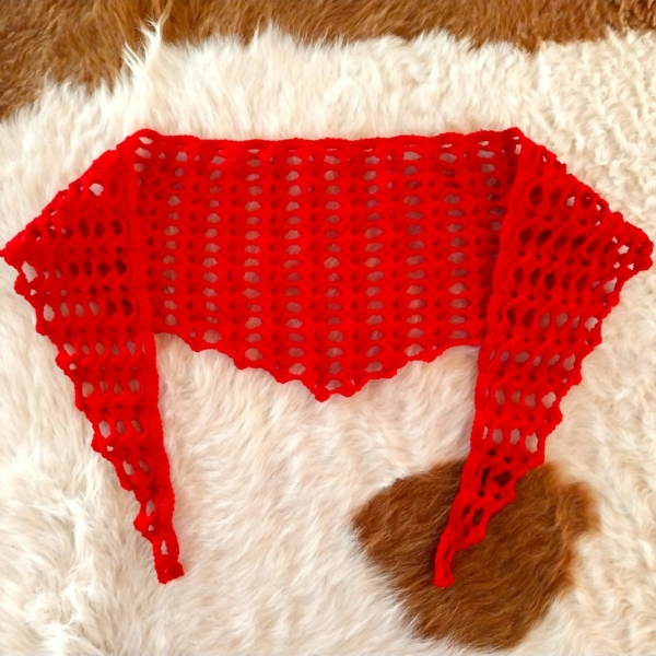 mini châle en crochet 100% laine atelier du mont miroir